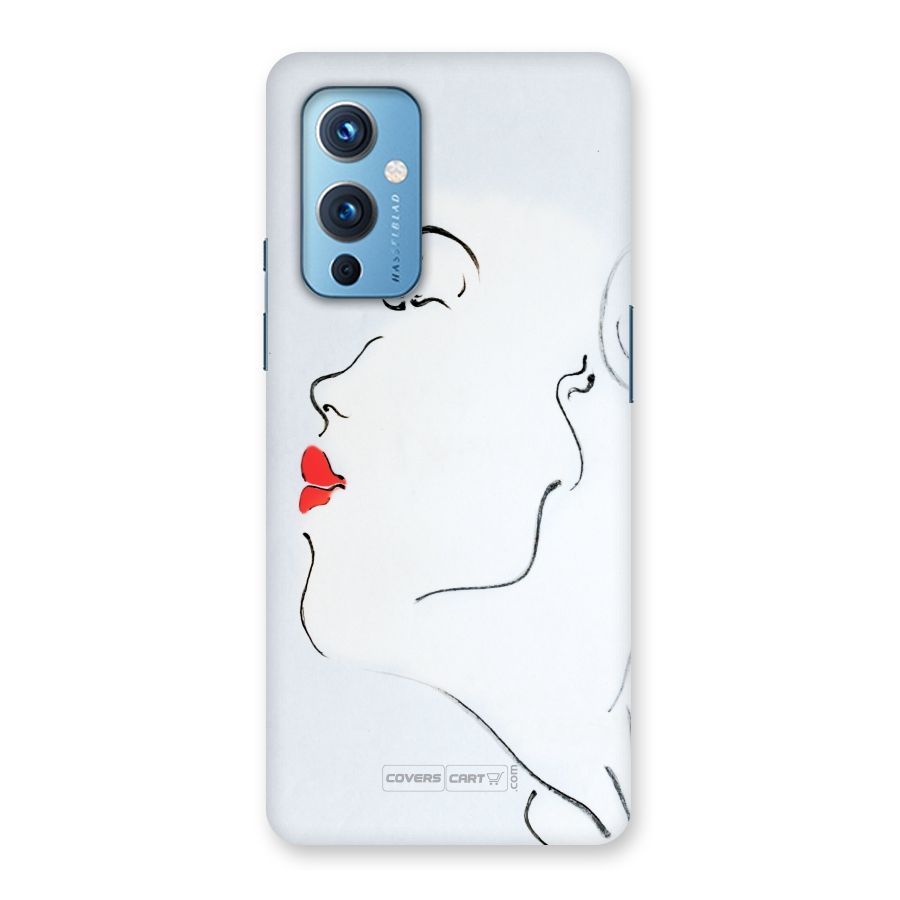 Girl in Red Lipstick Back Case for OnePlus 9
