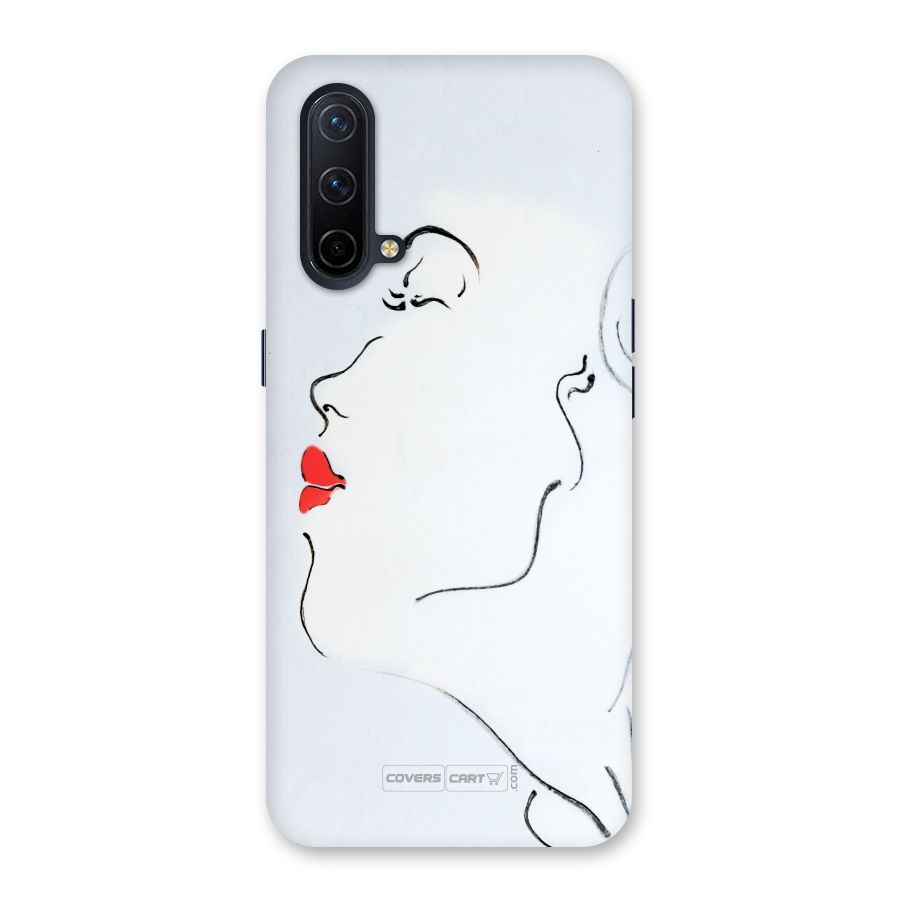 Girl in Red Lipstick Back Case for OnePlus Nord CE 5G