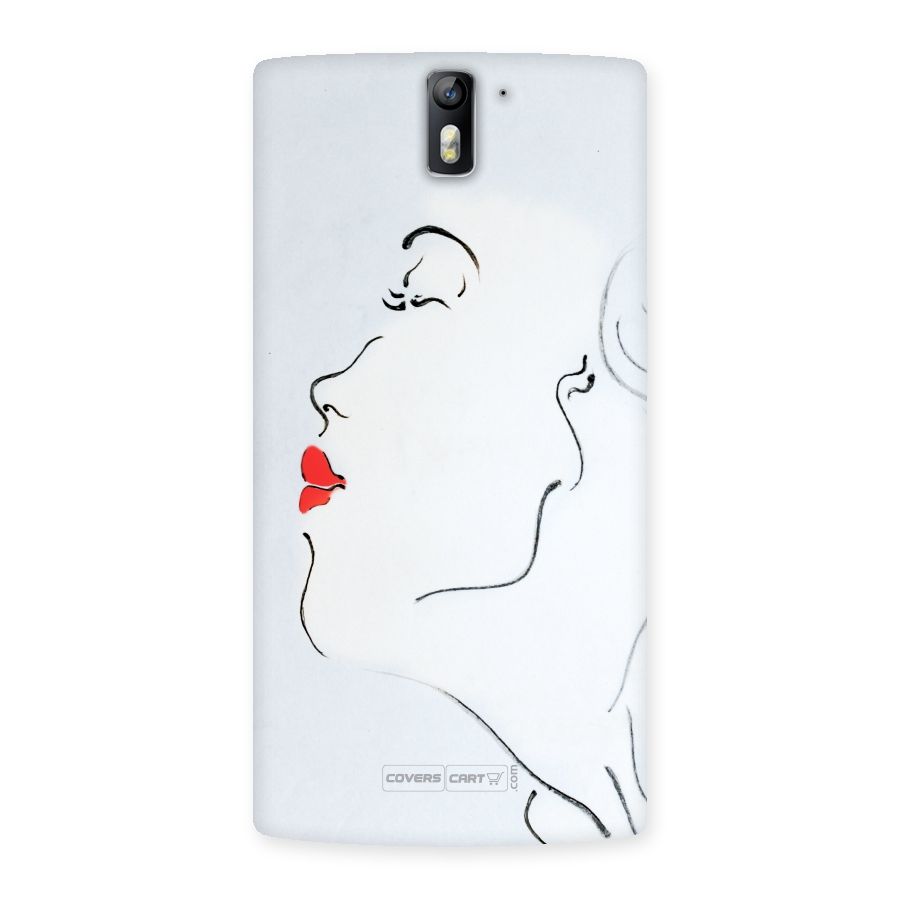Girl in Red Lipstick Back Case for One Plus One