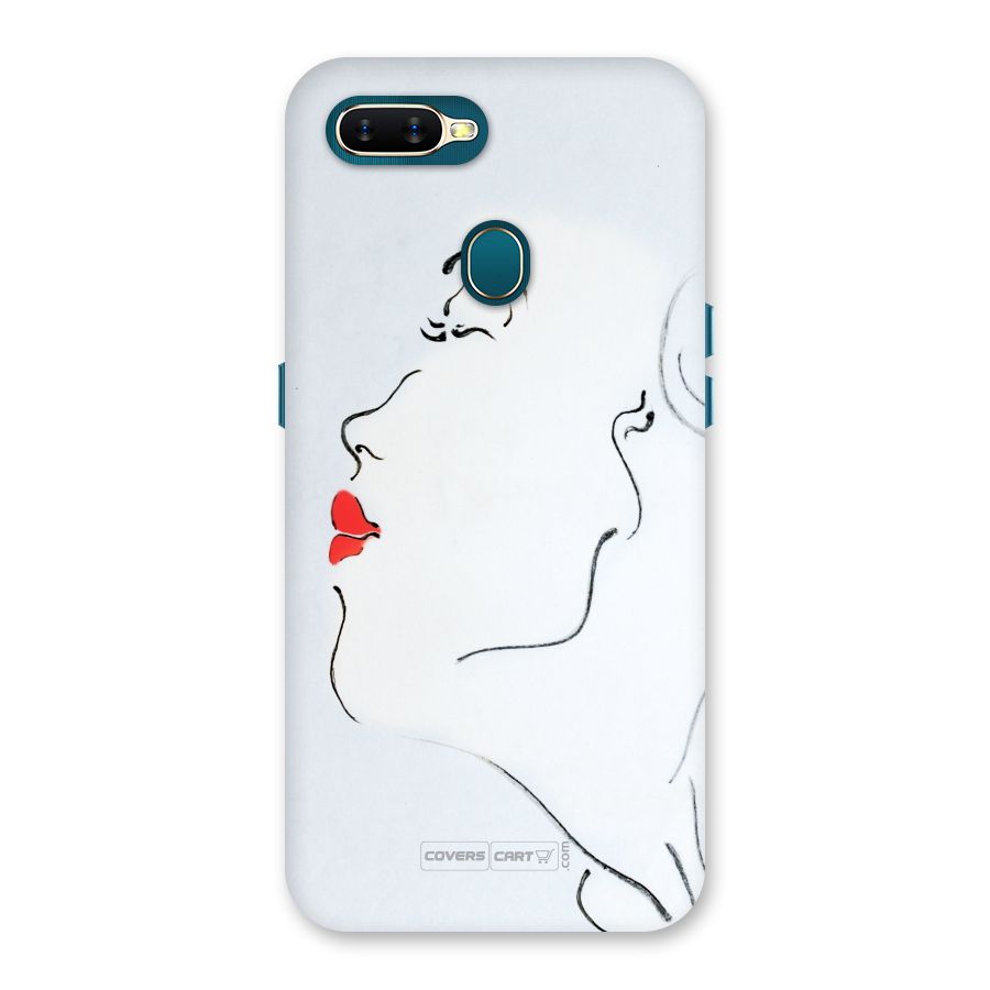 Girl in Red Lipstick Back Case for Oppo A11k