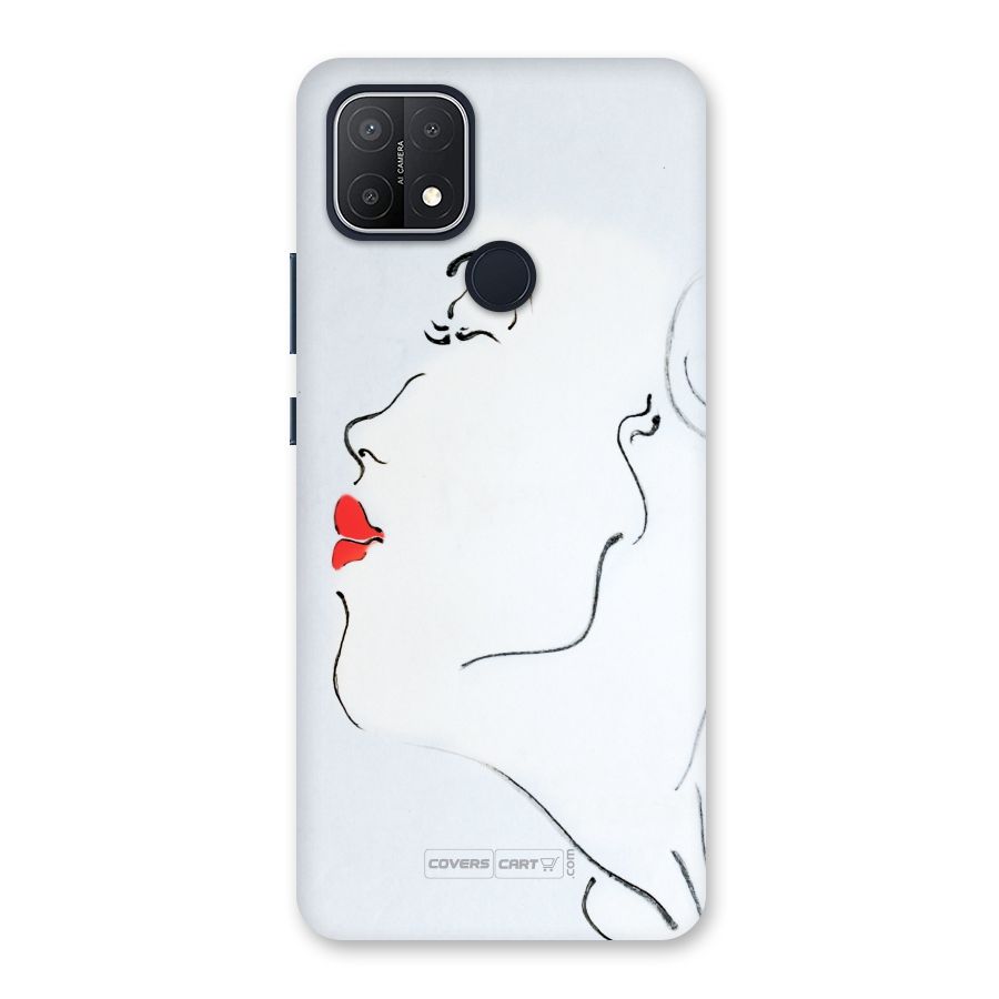 Girl in Red Lipstick Back Case for Oppo A15