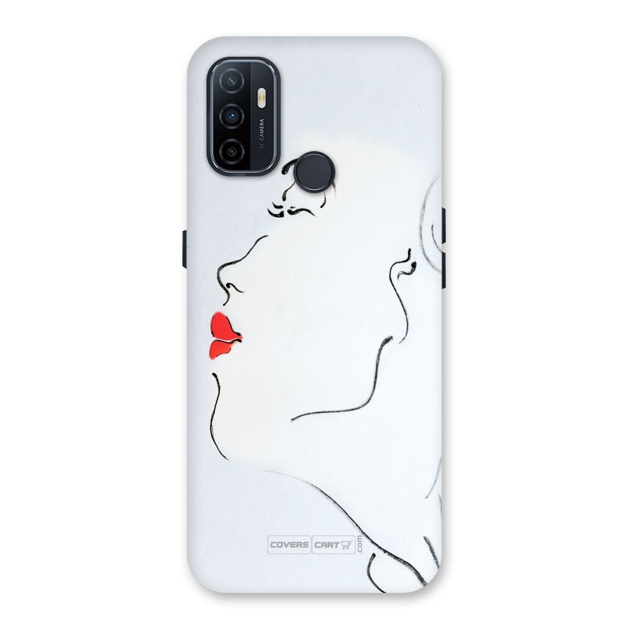 Girl in Red Lipstick Back Case for Oppo A32