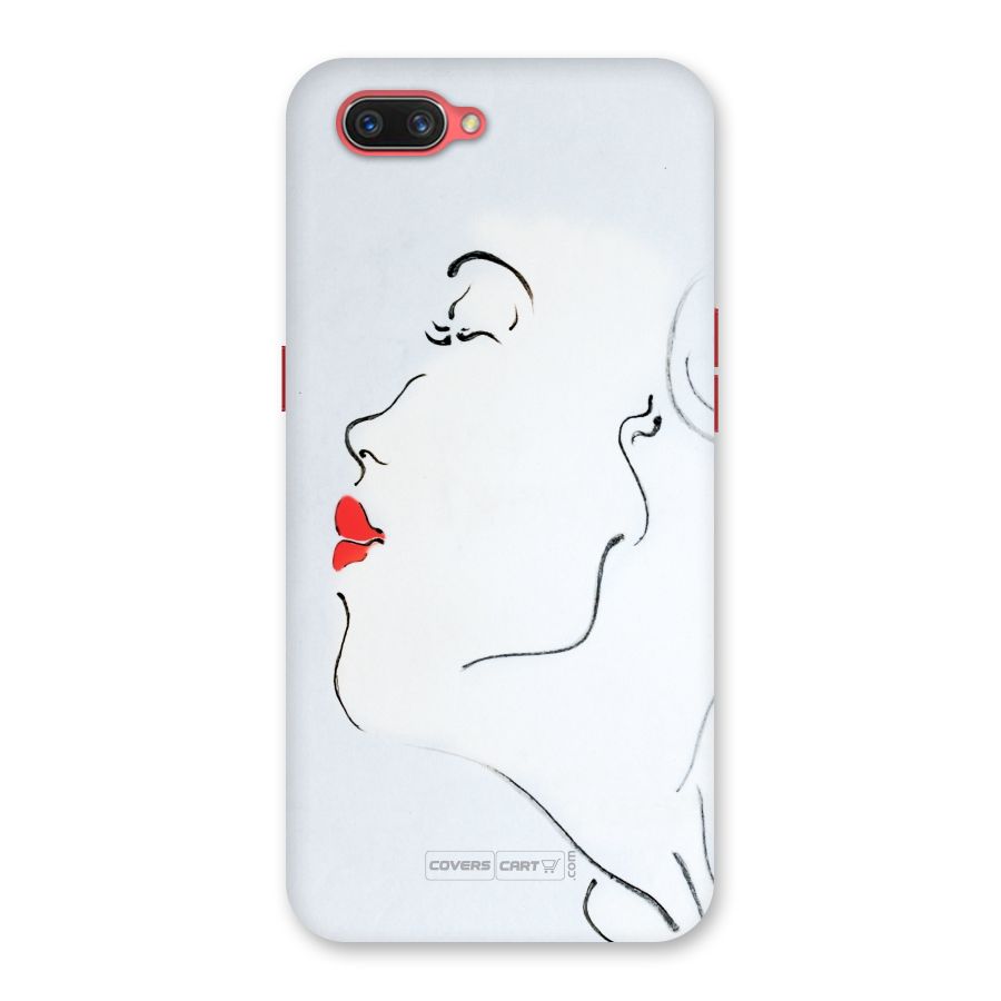 Girl in Red Lipstick Back Case for Oppo A3s