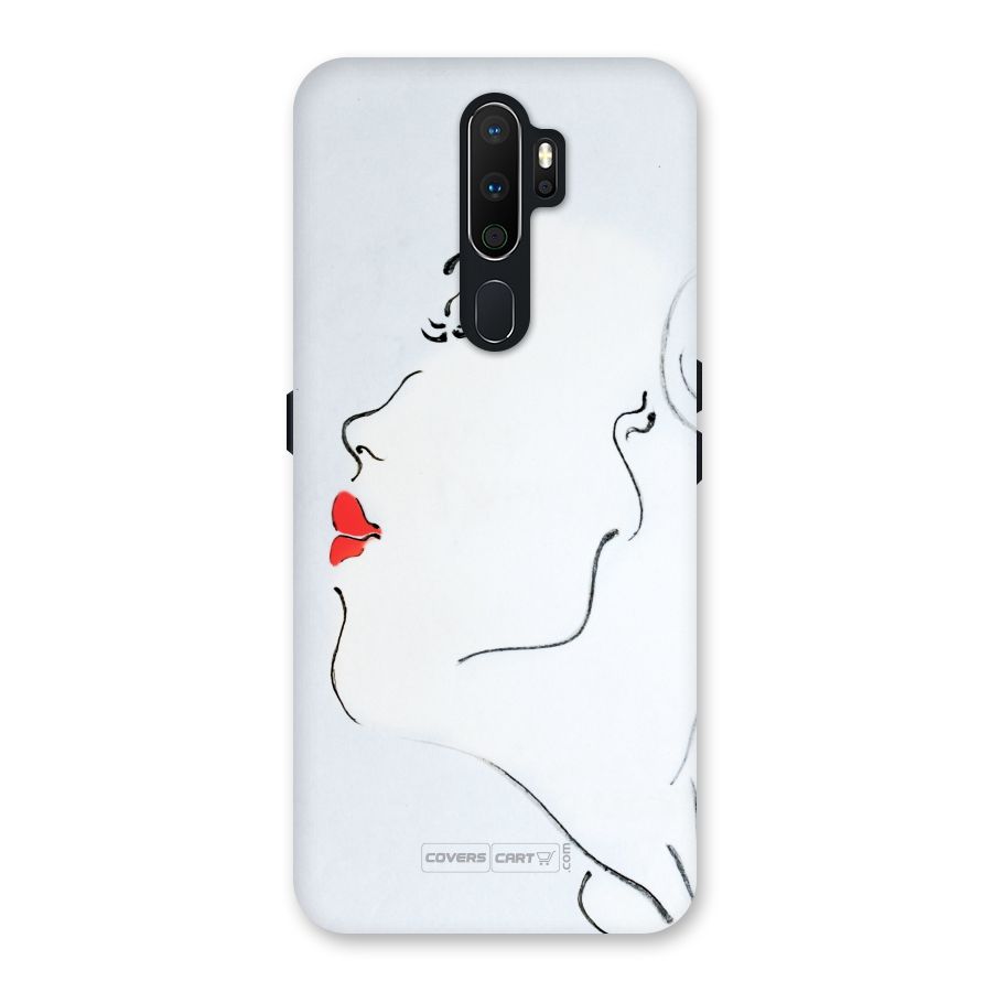 Girl in Red Lipstick Back Case for Oppo A5 (2020)