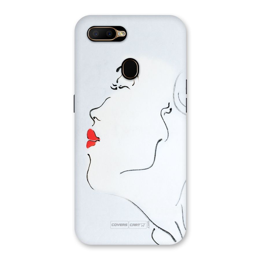 Girl in Red Lipstick Back Case for Oppo A5s
