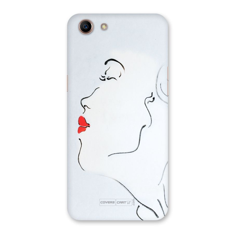Girl in Red Lipstick Back Case for Oppo A83 (2018)