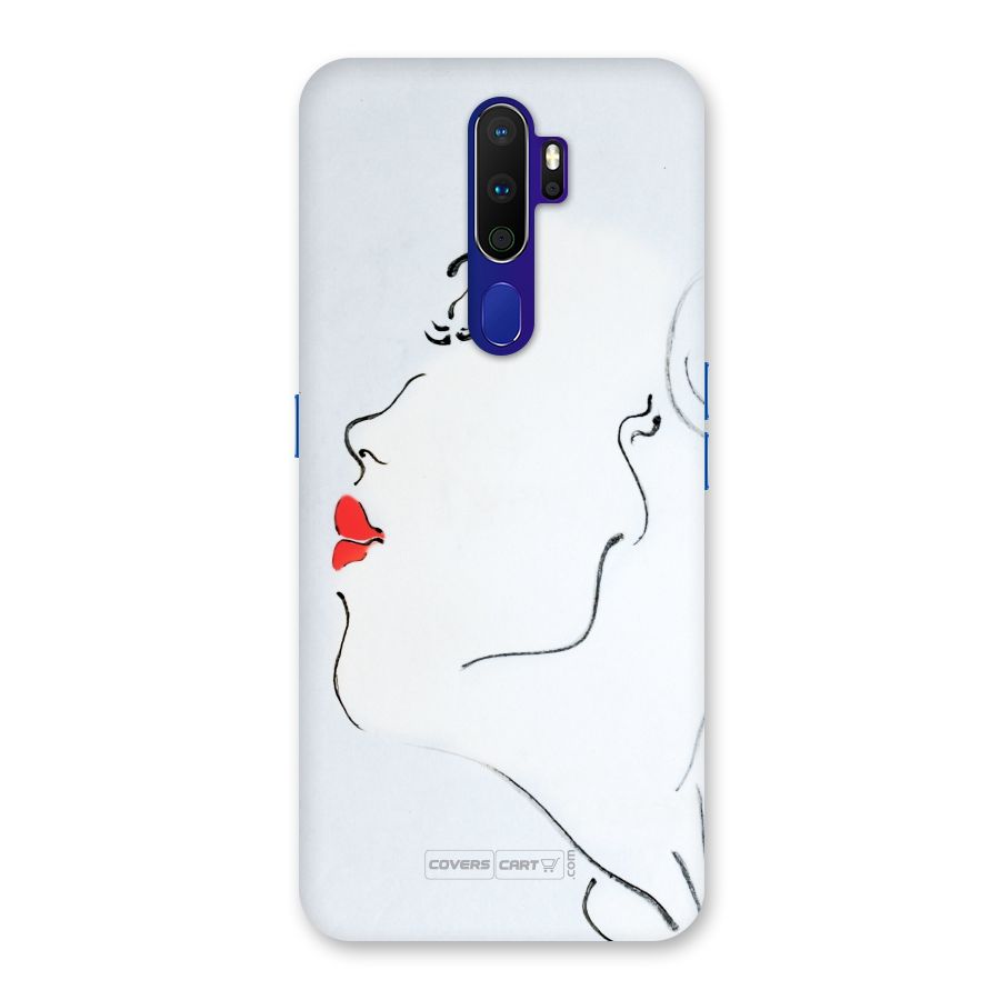 Girl in Red Lipstick Back Case for Oppo A9 (2020)