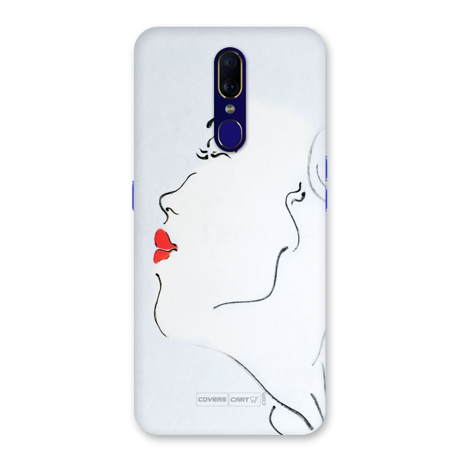 Girl in Red Lipstick Back Case for Oppo F11