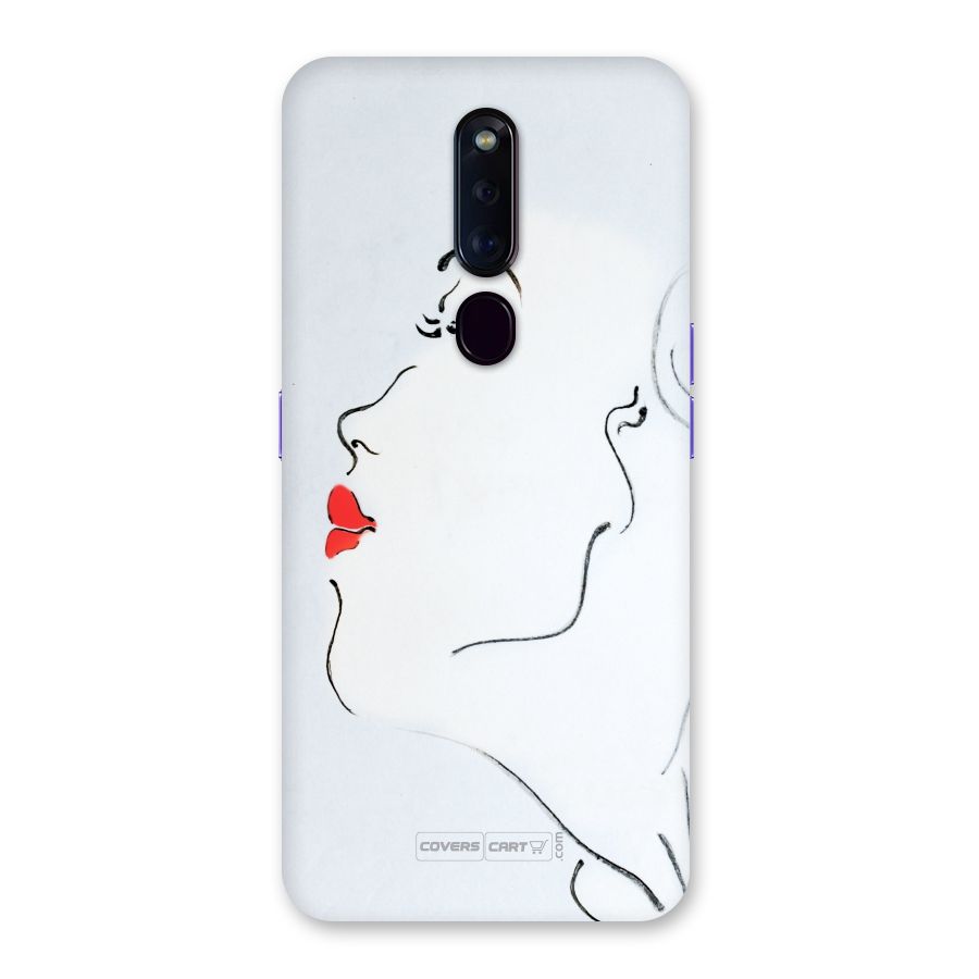 Girl in Red Lipstick Back Case for Oppo F11 Pro