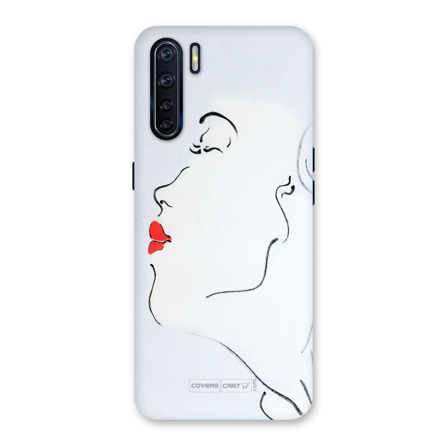 Girl in Red Lipstick Back Case for Oppo F15