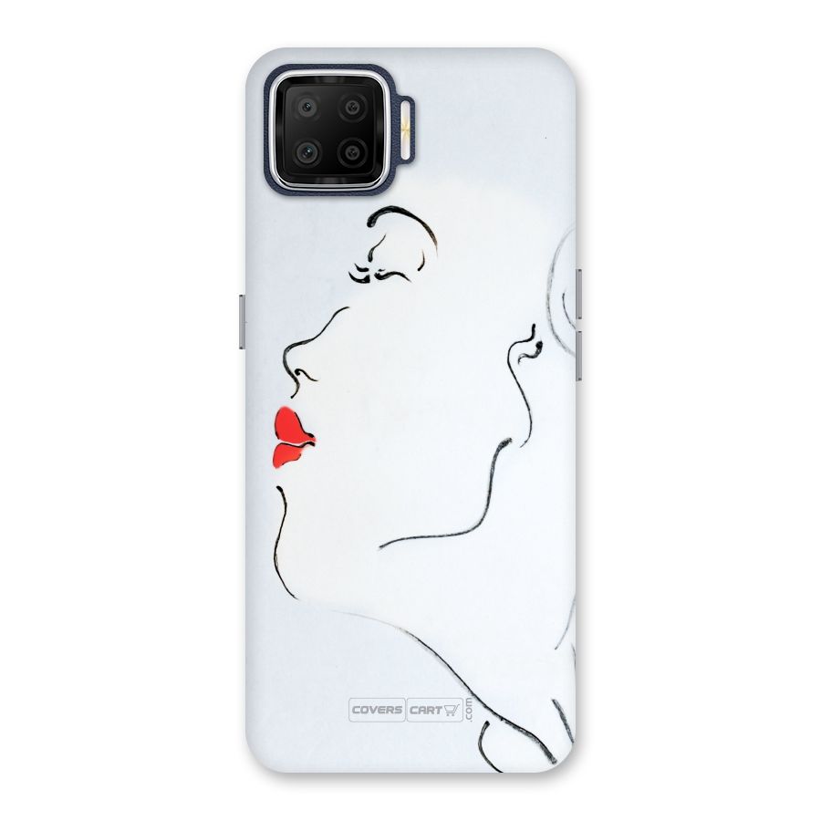 Girl in Red Lipstick Back Case for Oppo F17