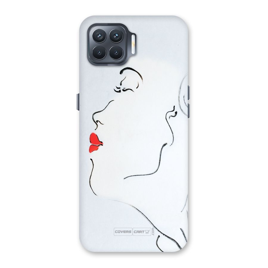 Girl in Red Lipstick Back Case for Oppo F17 Pro