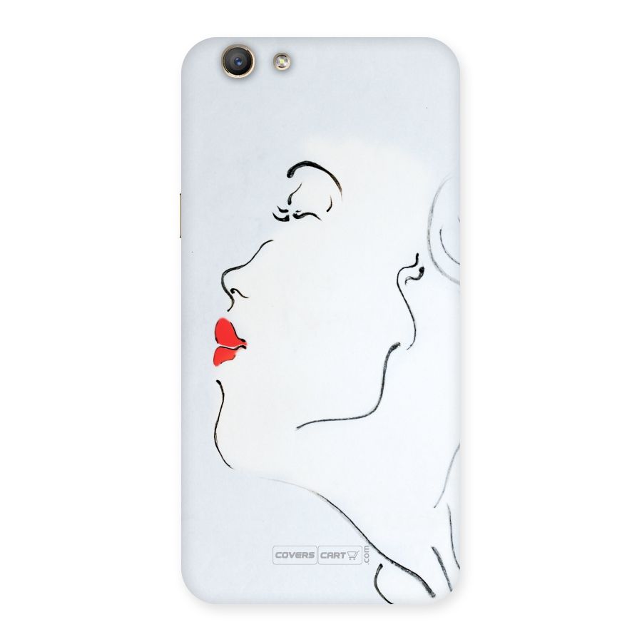 Girl in Red Lipstick Back Case for Oppo F1s