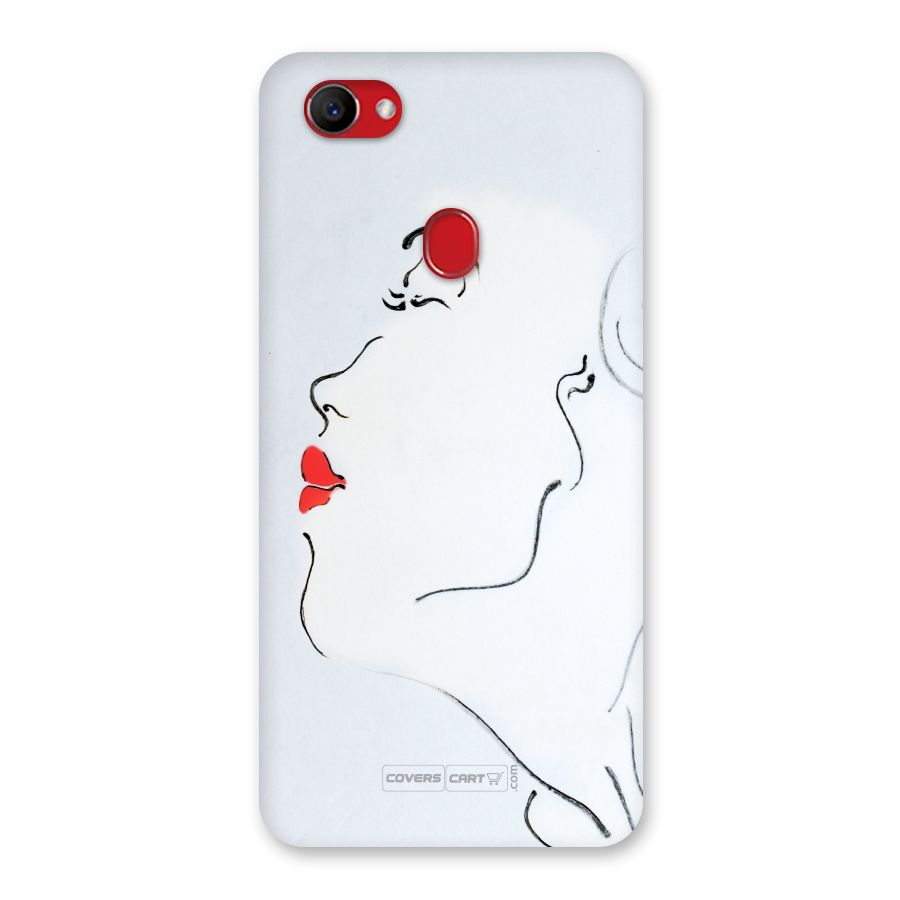 Girl in Red Lipstick Back Case for Oppo F7