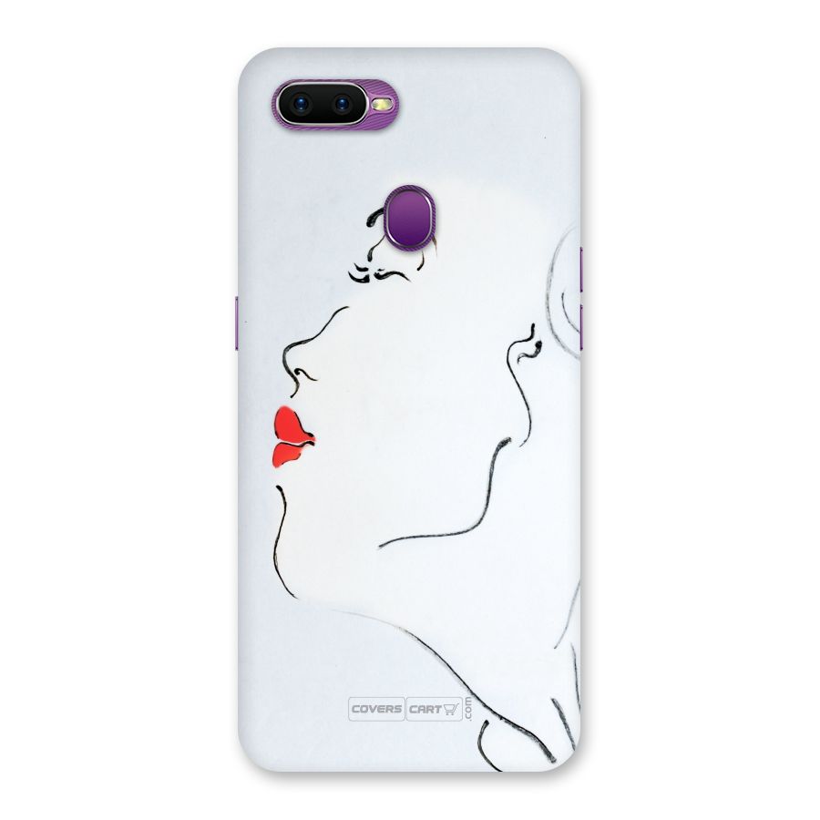Girl in Red Lipstick Back Case for Oppo F9