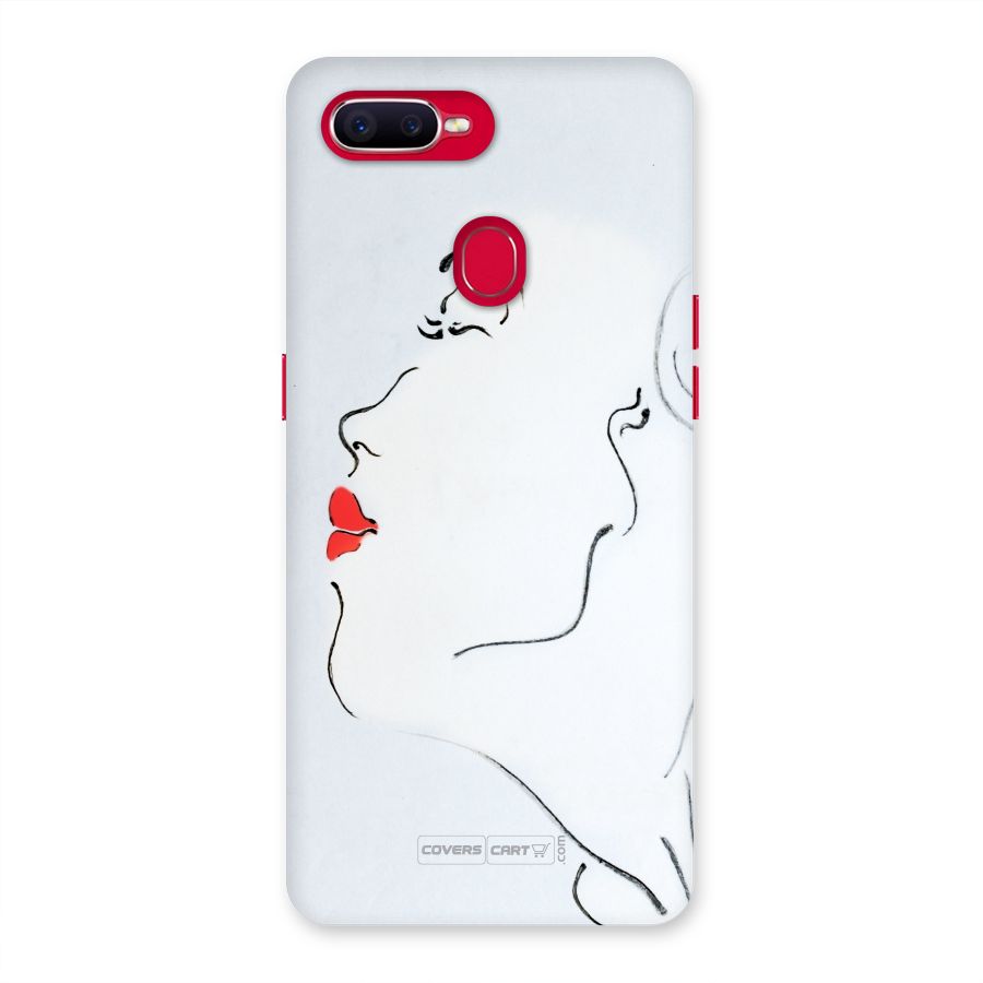 Girl in Red Lipstick Back Case for Oppo F9 Pro