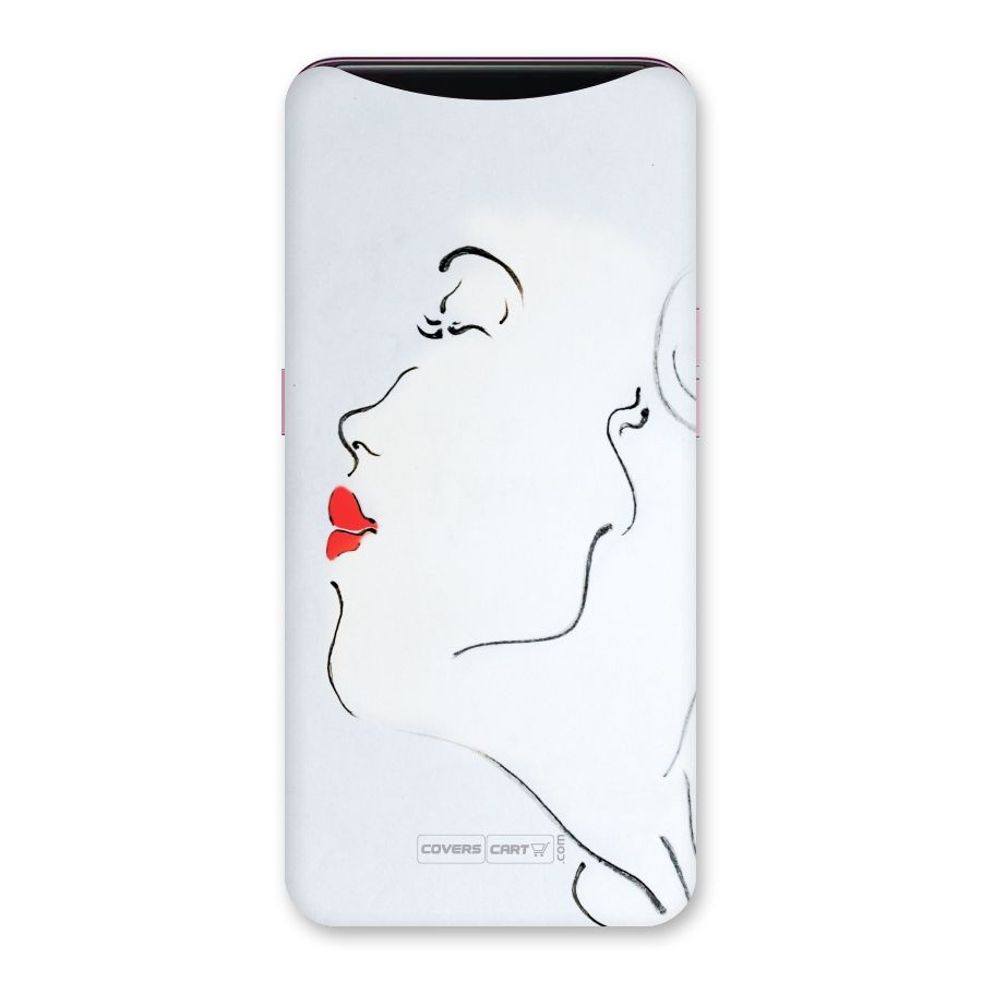 Girl in Red Lipstick Back Case for Oppo Find X
