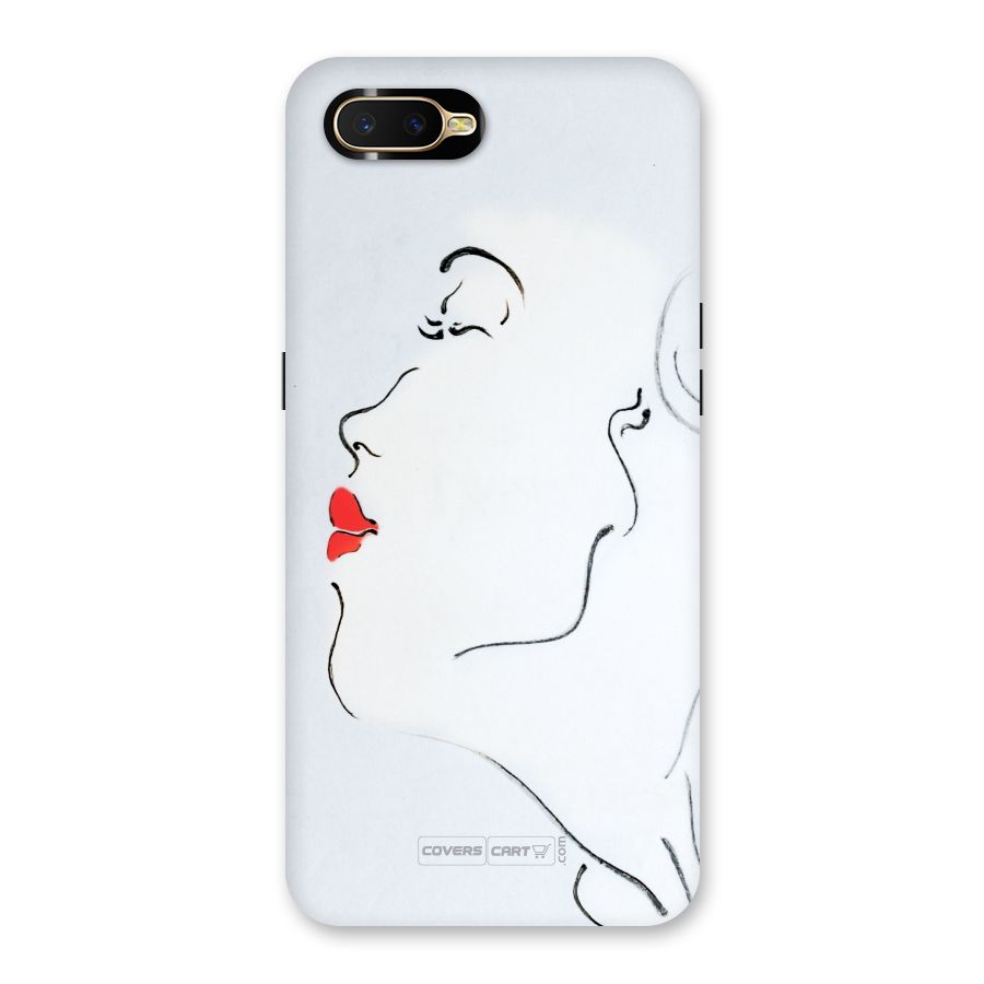 Girl in Red Lipstick Back Case for Oppo K1