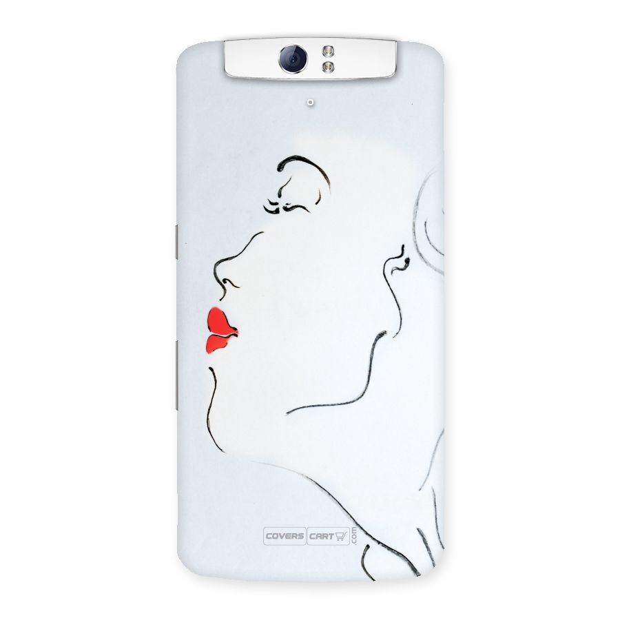 Girl in Red Lipstick Back Case for Oppo N1