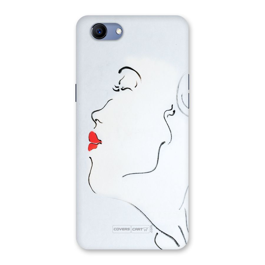 Girl in Red Lipstick Back Case for Oppo Realme 1