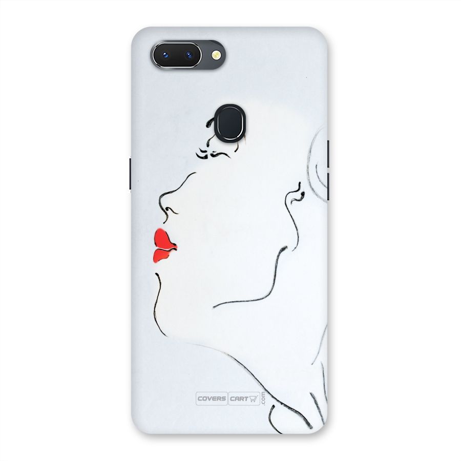 Girl in Red Lipstick Back Case for Oppo Realme 2