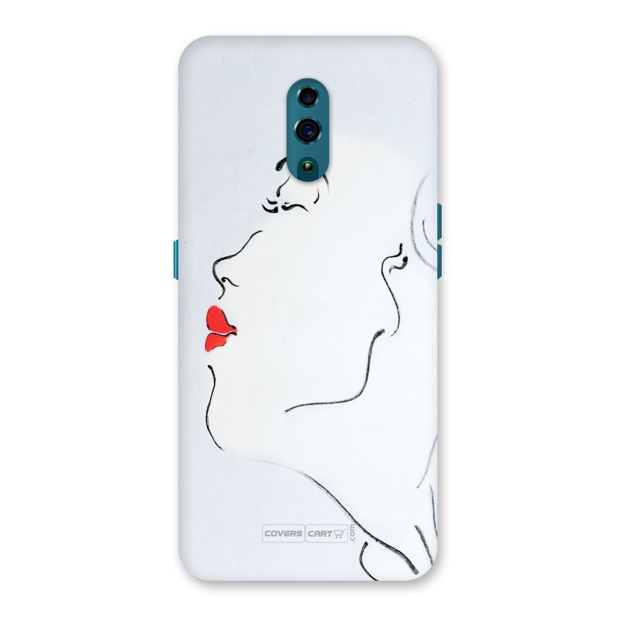 Girl in Red Lipstick Back Case for Oppo Reno