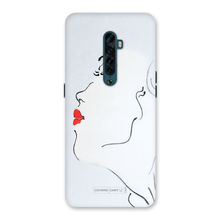 Girl in Red Lipstick Back Case for Oppo Reno2