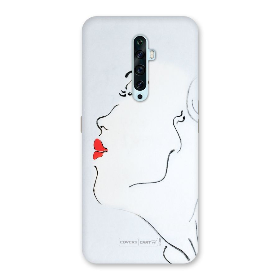 Girl in Red Lipstick Back Case for Oppo Reno2 Z