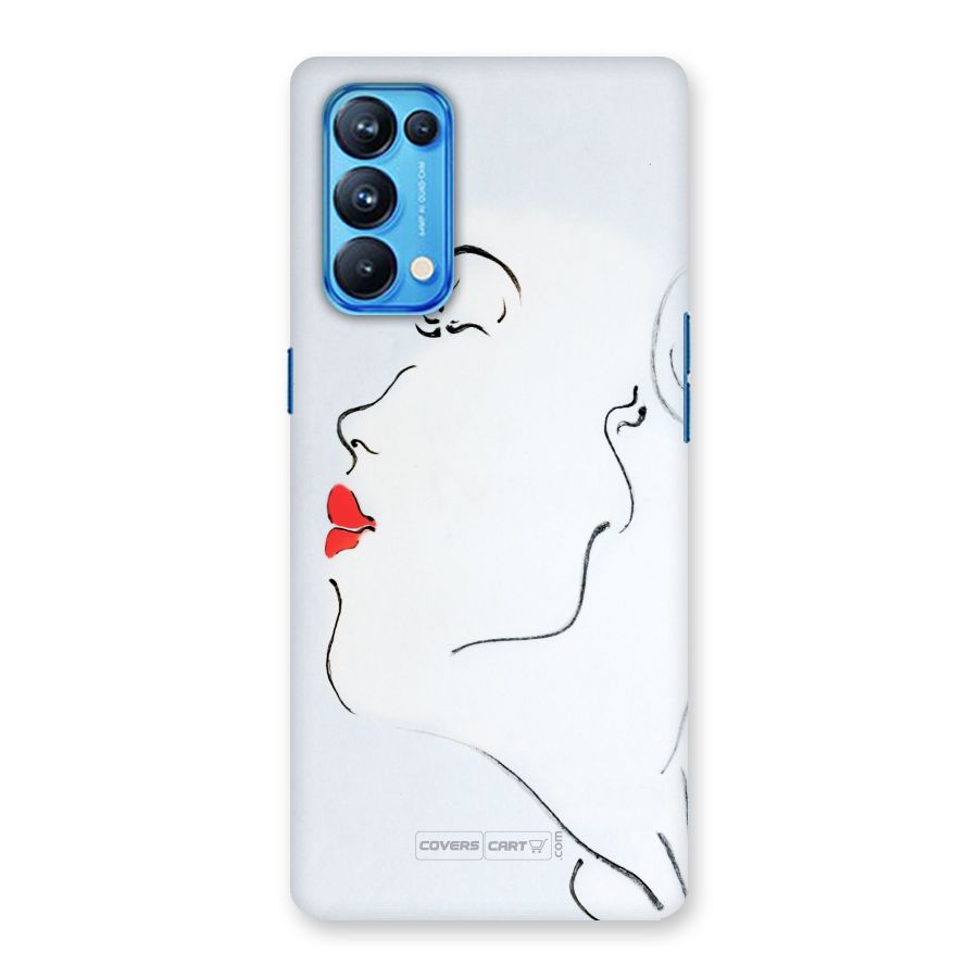 Girl in Red Lipstick Back Case for Oppo Reno5 Pro 5G