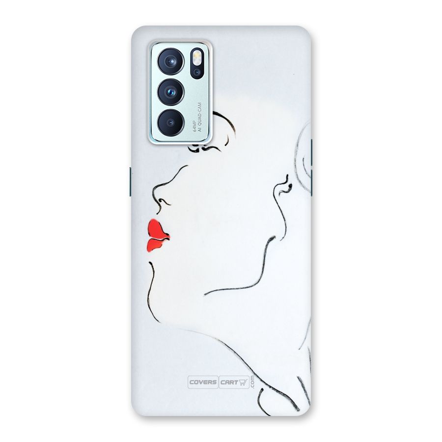 Girl in Red Lipstick Back Case for Oppo Reno6 Pro 5G