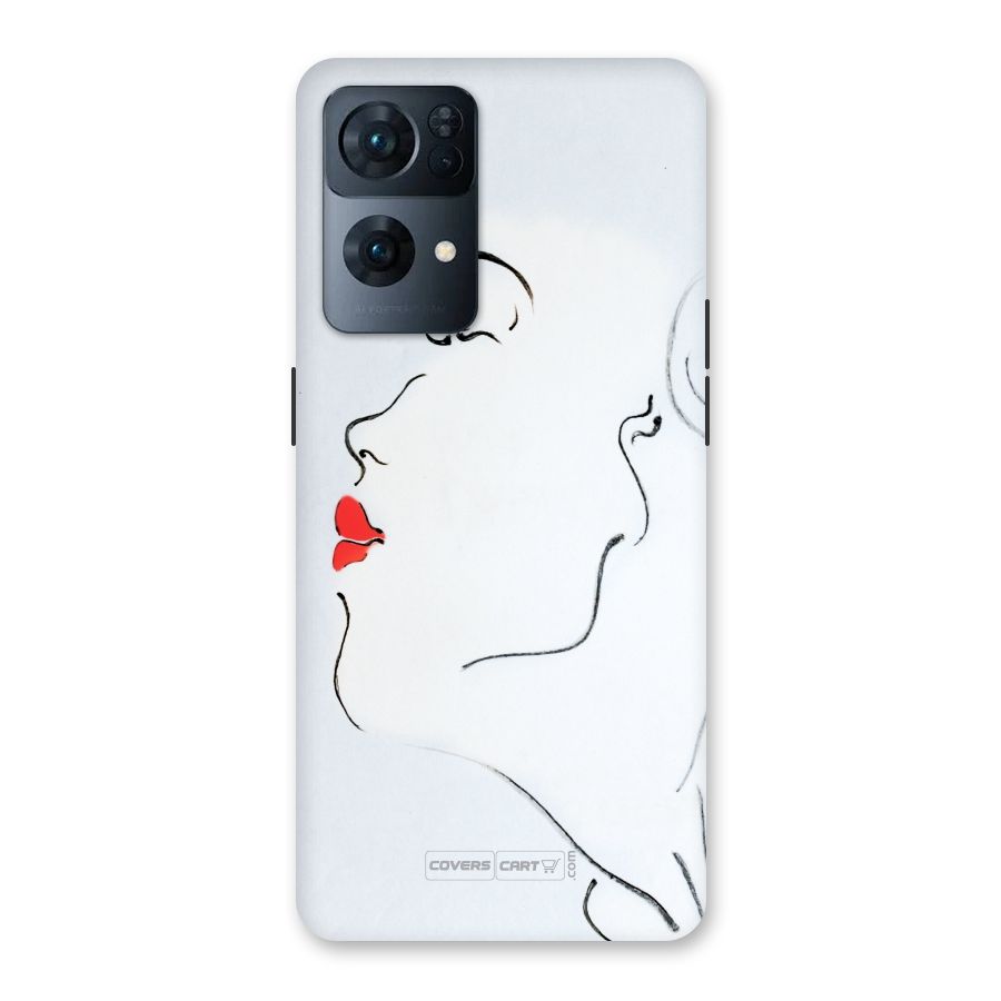 Girl in Red Lipstick Back Case for Oppo Reno7 Pro 5G