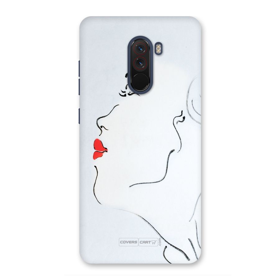 Girl in Red Lipstick Back Case for Poco F1