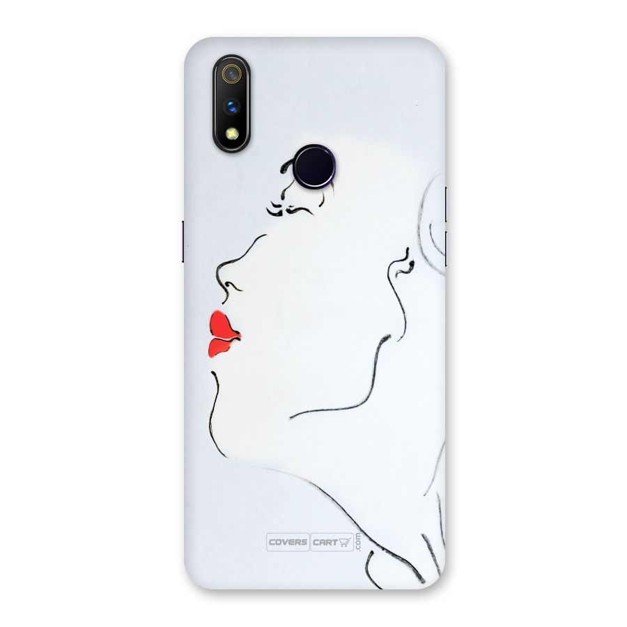 Girl in Red Lipstick Back Case for Realme 3 Pro