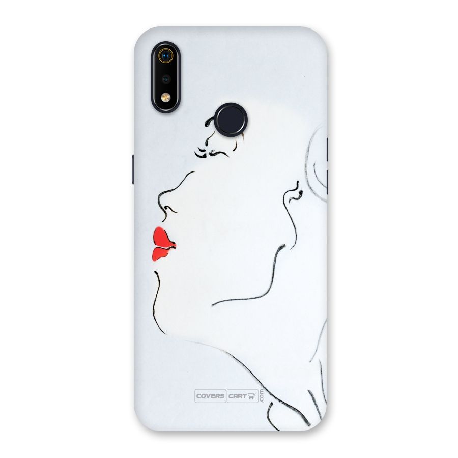 Girl in Red Lipstick Back Case for Realme 3i