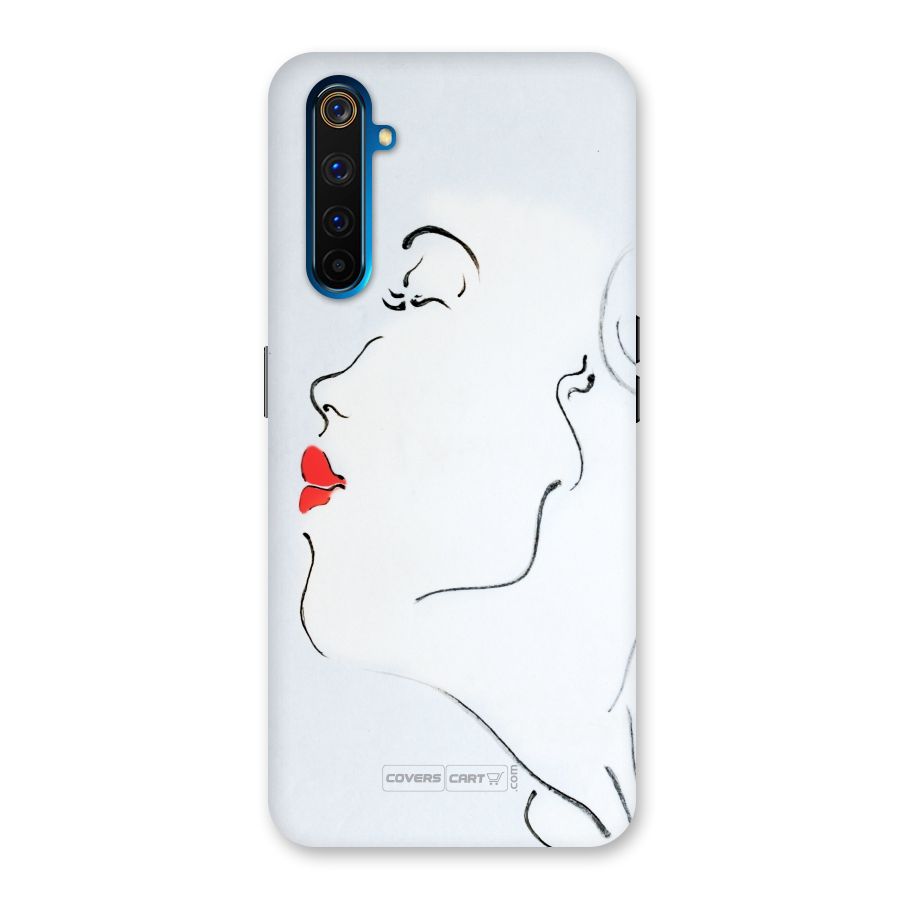 Girl in Red Lipstick Back Case for Realme 6 Pro