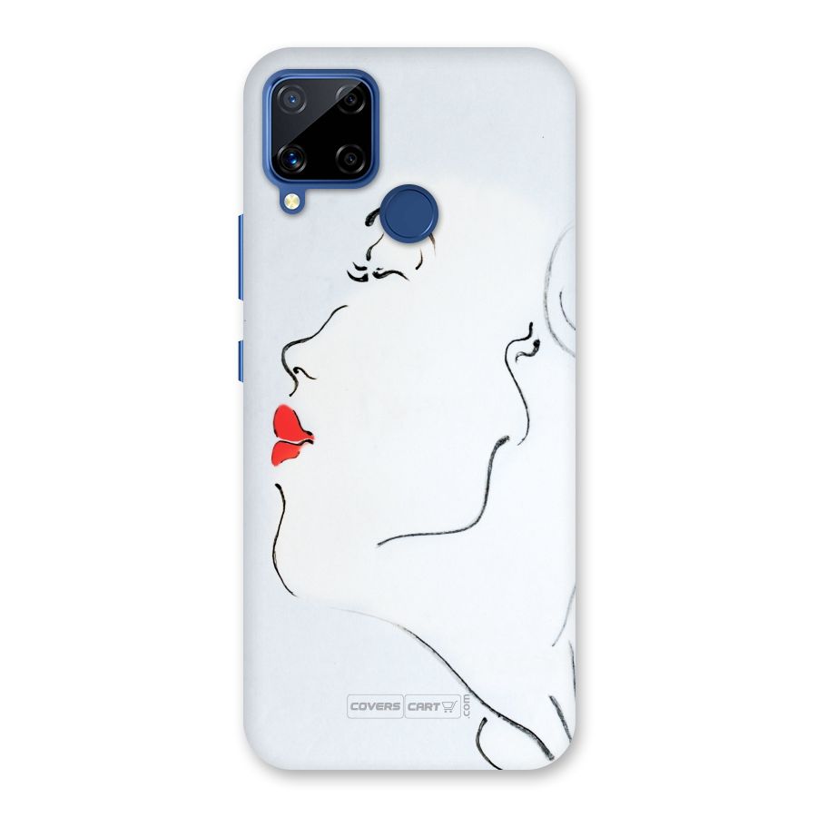 Girl in Red Lipstick Back Case for Realme C15