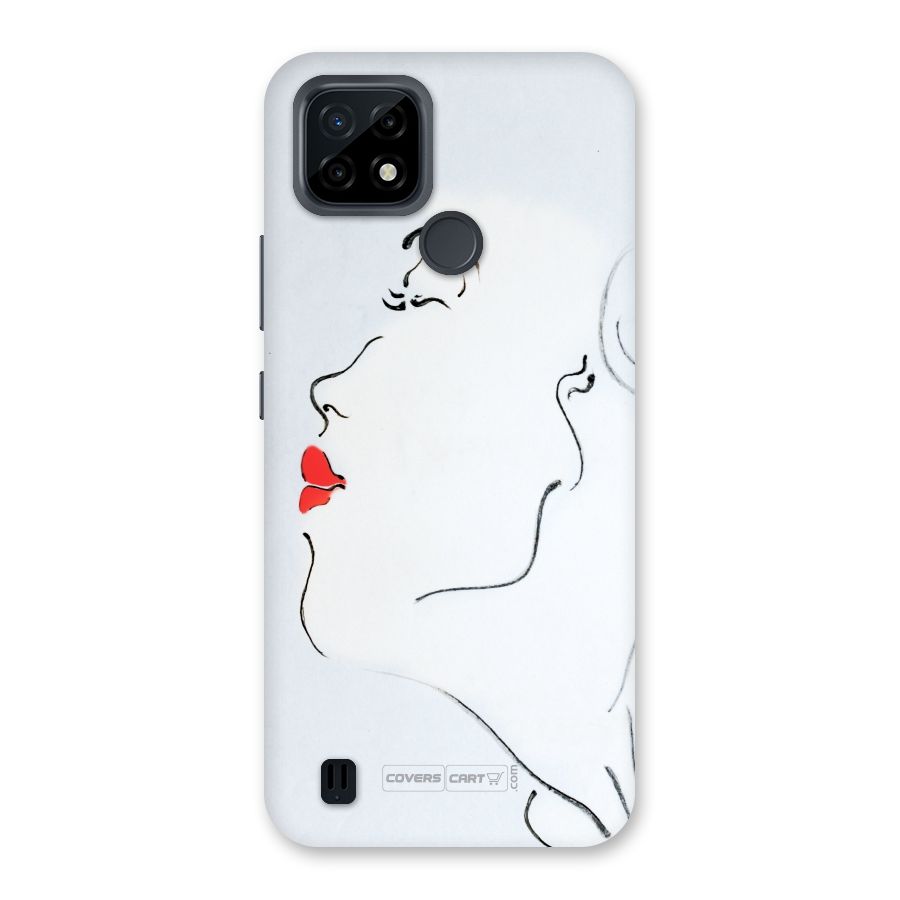 Girl in Red Lipstick Back Case for Realme C21