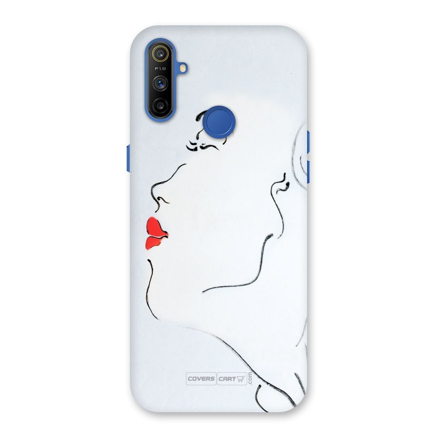 Girl in Red Lipstick Back Case for Realme Narzo 10A