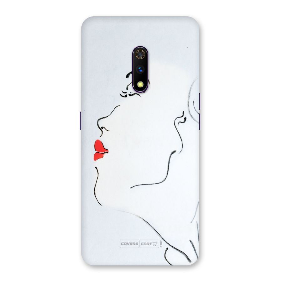Girl in Red Lipstick Back Case for Realme X