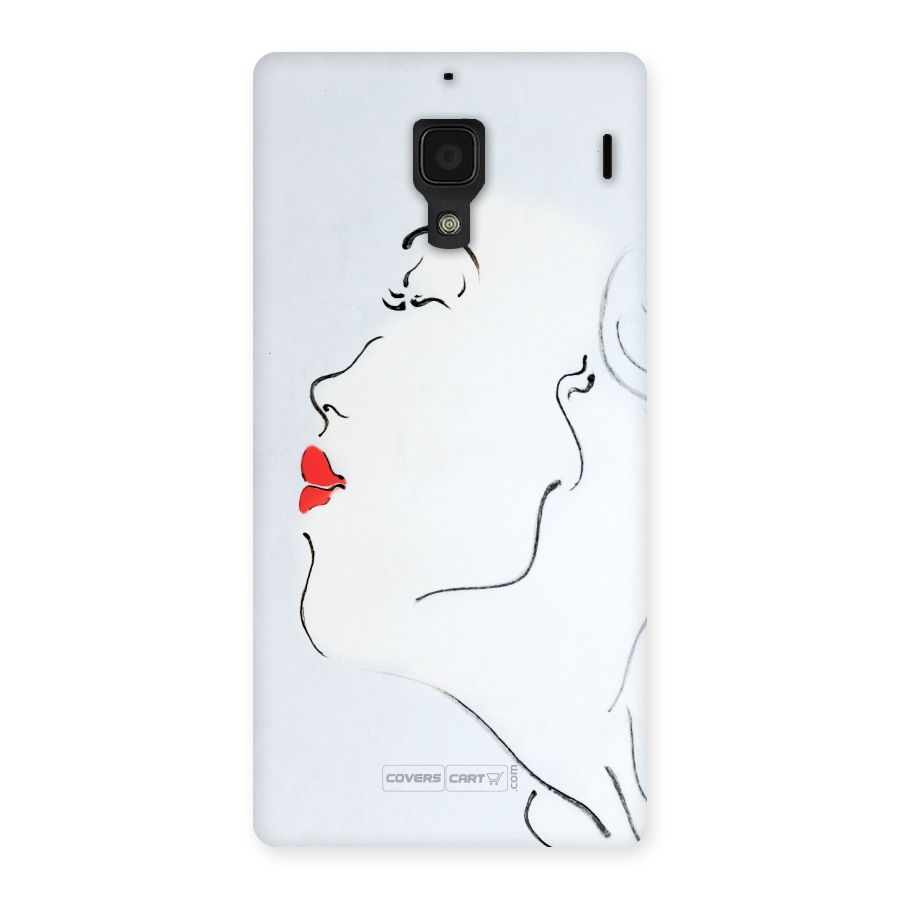 Girl in Red Lipstick Back Case for Redmi 1S