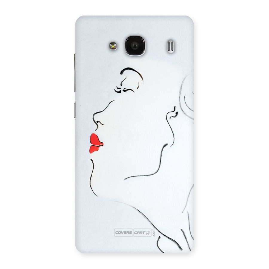 Girl in Red Lipstick Back Case for Redmi 2 Prime
