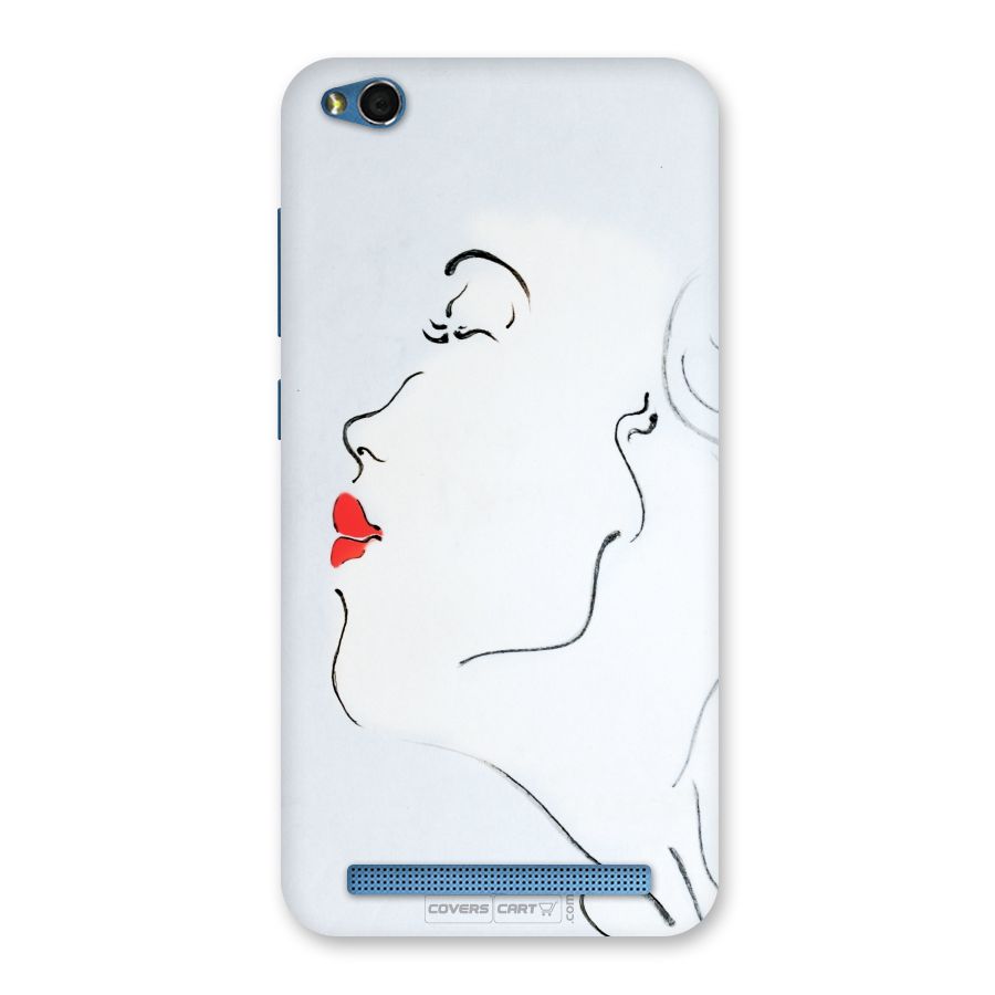 Girl in Red Lipstick Back Case for Redmi 5A