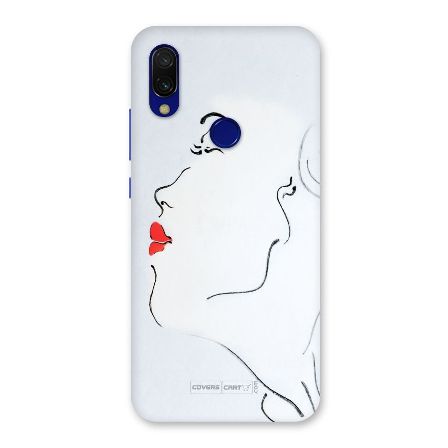 Girl in Red Lipstick Back Case for Redmi 7