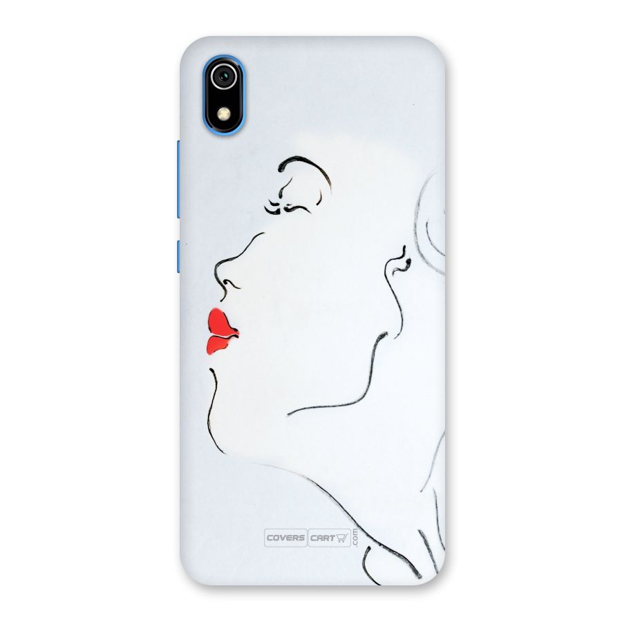 Girl in Red Lipstick Back Case for Redmi 7A
