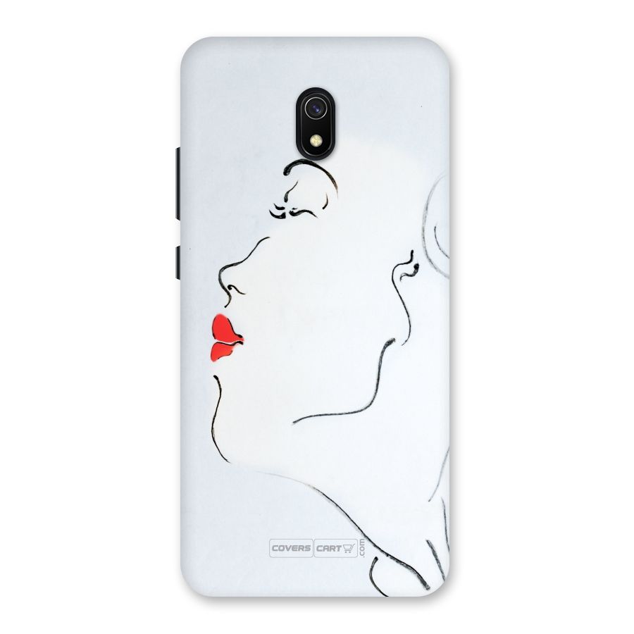 Girl in Red Lipstick Back Case for Redmi 8A
