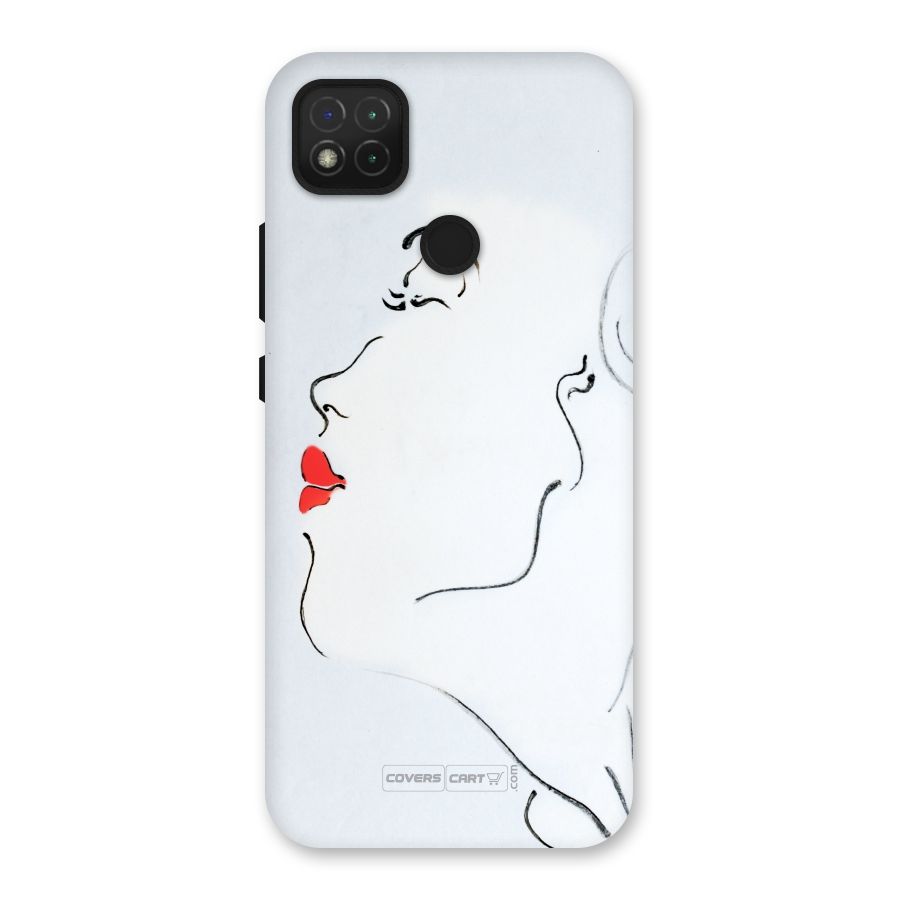 Girl in Red Lipstick Back Case for Redmi 9