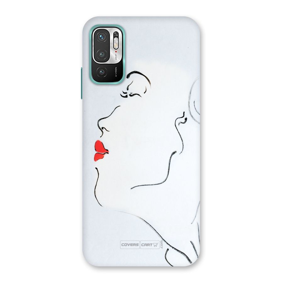 Girl in Red Lipstick Back Case for Redmi Note 10T 5G
