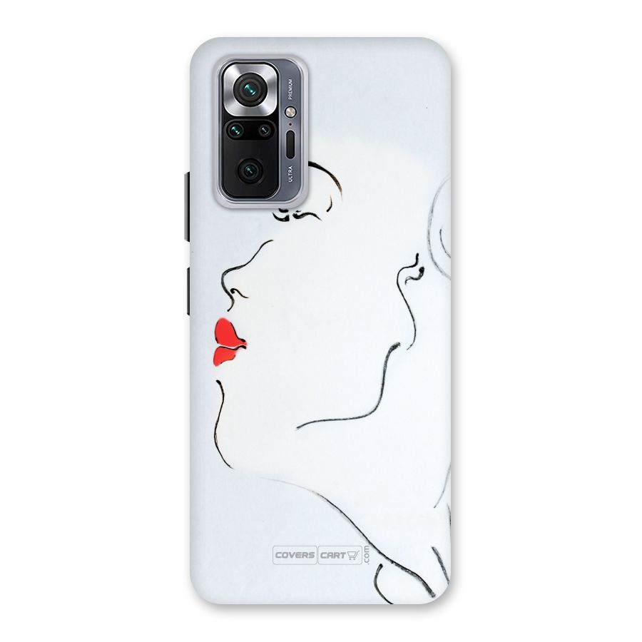 Girl in Red Lipstick Back Case for Redmi Note 10 Pro
