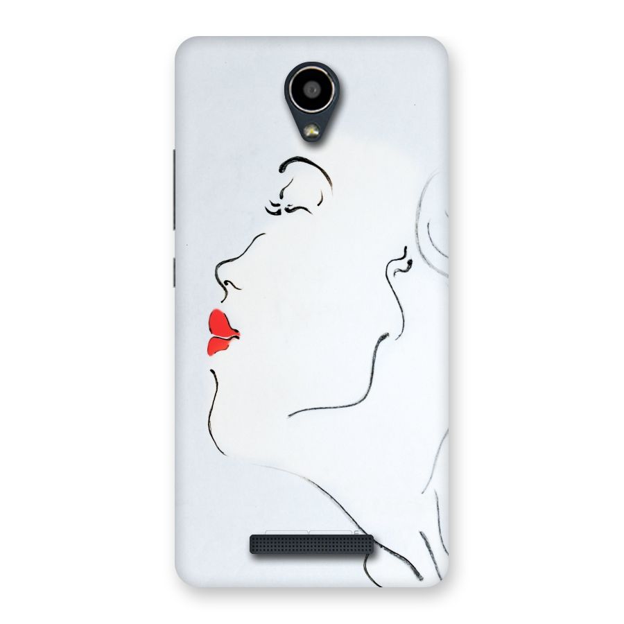 Girl in Red Lipstick Back Case for Redmi Note 2