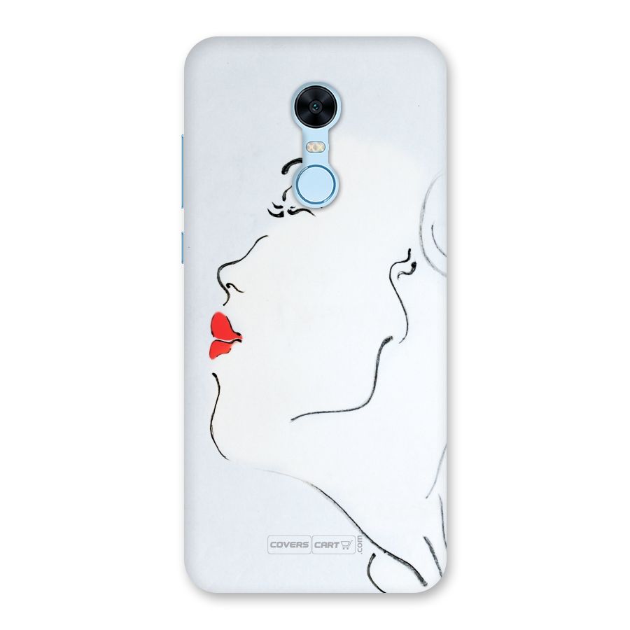 Girl in Red Lipstick Back Case for Redmi Note 5